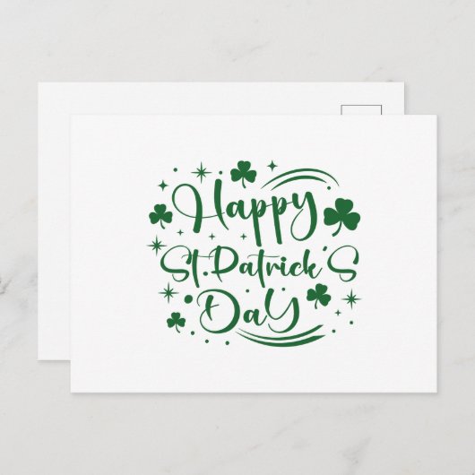 Gelukkige St Patrick's Day Briefkaart (Voorkant / Achterkant)