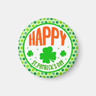 Gelukkige St. Patrick's Day Cirkelontwerp Magneet