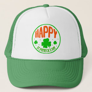 Gelukkige St. Patrick's Day Cirkelontwerp Trucker Pet