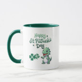 Gelukkige St. Patrick's Day _ Dinosaurus schattig Mok (Links)