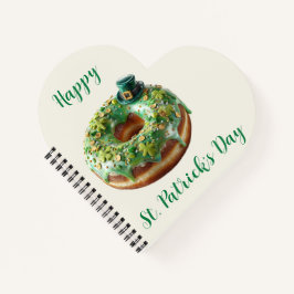 Gelukkige St. Patrick's Day Donut met Kabouterhoed Notitieboek