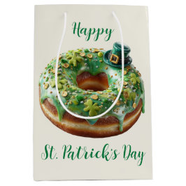 Gelukkige St. Patrick's Day Donut met Leprechaun H Medium Cadeauzakje