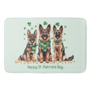 Gelukkige St. Patrick's Day Duitse herdershonden Badmat