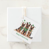 Gelukkige St. Patrick's Day Duitse herdershonden Bedankjes Labels (In situ)