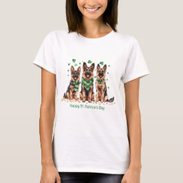 Gelukkige St. Patrick's Day Duitse herdershonden T-shirt
