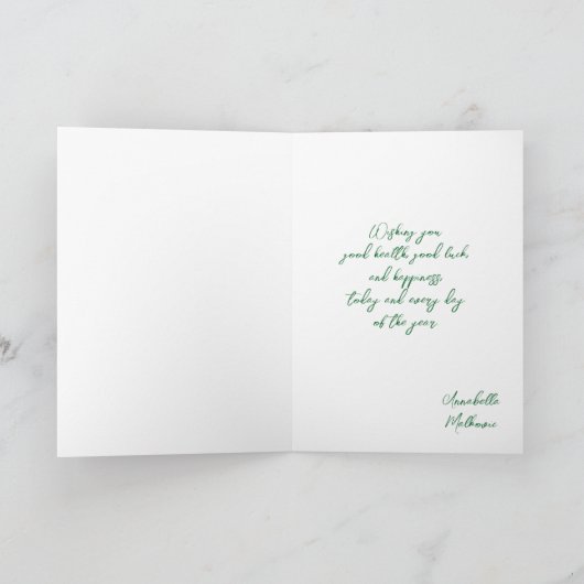 Gelukkige St. Patrick's Day en twee kabouters Kaart (Binnen)