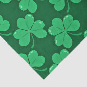 Gelukkige St. Patrick's Day feestelijke shamrocks Tissuepapier (Detail)