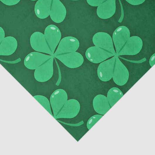 Gelukkige St. Patrick's Day feestelijke shamrocks Tissuepapier (Detail)