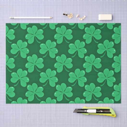 Gelukkige St. Patrick's Day feestelijke shamrocks Tissuepapier (Craft)