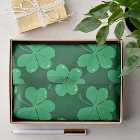 Gelukkige St. Patrick's Day feestelijke shamrocks Tissuepapier (Geschenk)