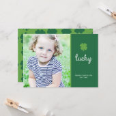 Gelukkige St. Patrick's Day-fotokaart Kaart (Voorkant / Achterkant in situ)