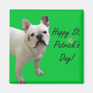 Gelukkige St. Patrick's Day Franse Bulldog magneet