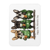 Gelukkige St. Patrick's Day Franse Bulldogs Magneet (Verticaal)
