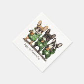 Gelukkige St. Patrick's Day Franse Bulldogs Servet (Hoek)