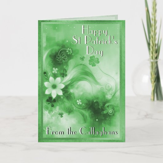 Gelukkige St Patrick's Day Geluk van de Ierse zege Kaart (Voorkant)