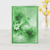 Gelukkige St Patrick's Day Geluk van de Ierse zege Kaart (Gele Bloem)