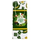 Gelukkige St. Patrick's Day Gift Bag Wijn Cadeautas (Achterkant)