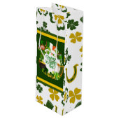 Gelukkige St. Patrick's Day Gift Bag Wijn Cadeautas (Voorkant Gekanteld)