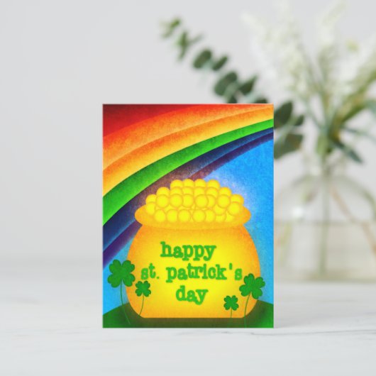 Gelukkige St. Patrick's Day - Goud Briefkaart (Staand voorkant)