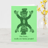 Gelukkige St. Patrick's Day grappige Ierse Saint P Kaart (Gele Bloem)