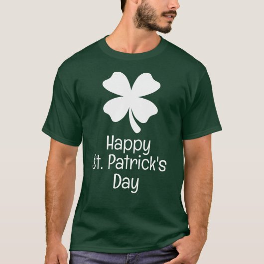 Gelukkige St. Patrick's day groene Shamrocks famil T-shirt (Voorkant)