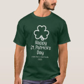 Gelukkige St. Patrick's day groene Shamrocks famil T-shirt (Voorkant)