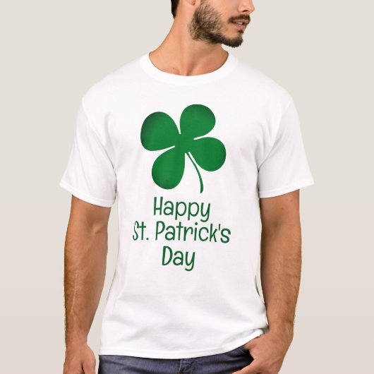 Gelukkige St. Patrick's day groene Shamrocks famil T-shirt (Voorkant)