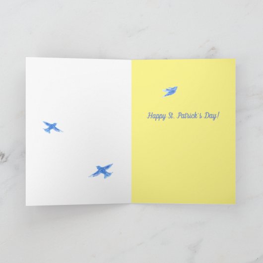 Gelukkige St. Patrick's Day Ierse zegen Home Vogel Kaart (Binnen)
