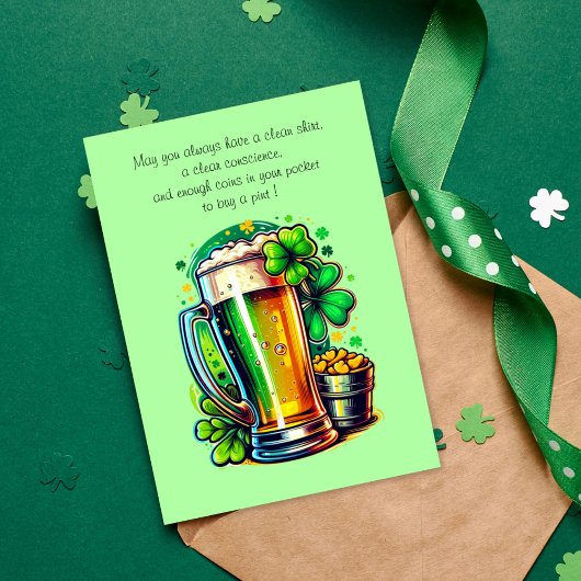 Gelukkige St Patrick's Day Ierse zegen Kaart