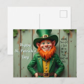 Gelukkige St. Patrick's Day Kabouter Feestdagenkaart (Voorkant / Achterkant)