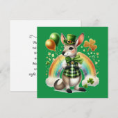 Gelukkige St. Patrick's Day Kangaroo Flat Kaart (Voorkant / Achterkant)