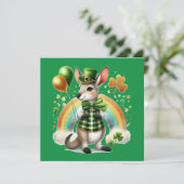Gelukkige St. Patrick's Day Kangaroo Flat Kaart (Staand voorkant)