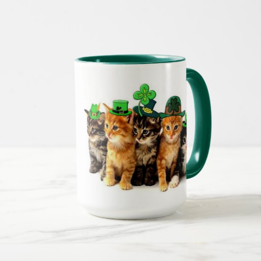 Gelukkige St. Patrick's Day Katten Mok (Voorkant rechts)