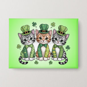 Gelukkige St. Patrick's Day Kittens-47474 Button