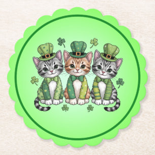 Gelukkige St. Patrick's Day Kittens-47474 Kartonnen Onderzetters