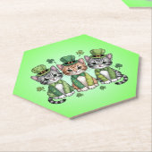 Gelukkige St. Patrick's Day Kittens-47474 Kartonnen Onderzetters (Schuin)