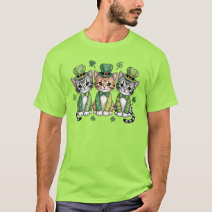 Gelukkige St. Patrick's Day Kittens-47474 T-shirt