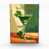 Gelukkige St. Patrick's Day Klavermartini Fotoblokken (Voorkant)