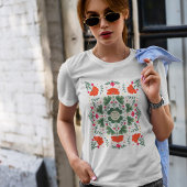 Gelukkige St. Patrick's Day klavers en bloemen T-shirt