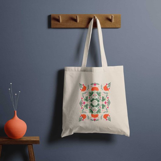 Gelukkige St. Patrick's Day klavers en bloemen Tote Bag