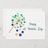 Gelukkige St. Patrick's Day Klavers Notitiekaartje (Voorkant / Achterkant)