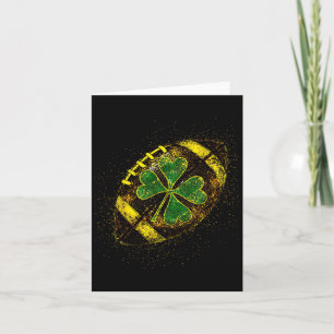 Gelukkige St. Patrick's Day Klavertje Vier Voetbal Kaart