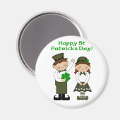 Gelukkige St. Patrick's Day magneet (Voorkant / Achterkant)