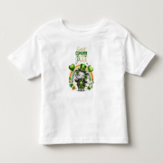 Gelukkige St. Patrick's Day Olifant Kinder Shirts (Voorkant)