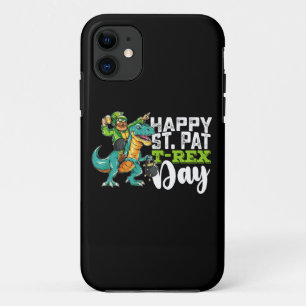 Gelukkige St Patrick's Day Pat Rex Dinosaurus Case-Mate iPhone Case
