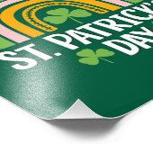 Gelukkige St. Patrick's Day Rainbow Shamrock Foto Afdruk (Hoek)
