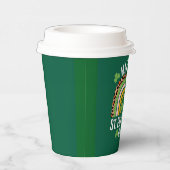 Gelukkige St. Patrick's Day Rainbow Shamrock Papieren Bekers (Rechts)