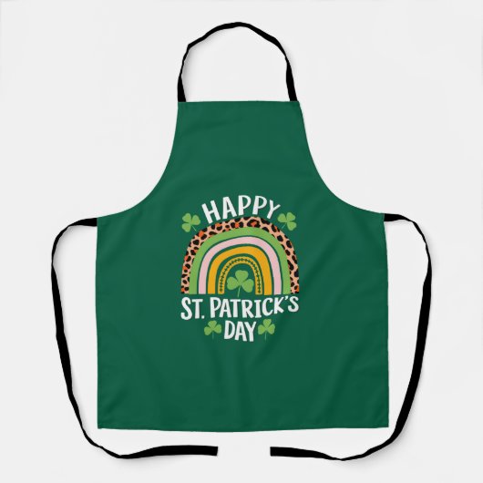 Gelukkige St. Patrick's Day Rainbow Shamrock Schort (Voorkant)