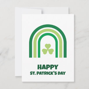 Gelukkige St. Patrick's Day Regenboog Groen  Feestdagenkaart