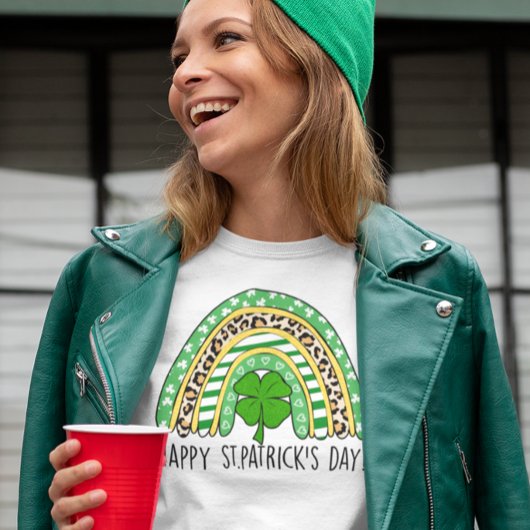 Gelukkige St. Patrick's Day Regenboog T-shirt